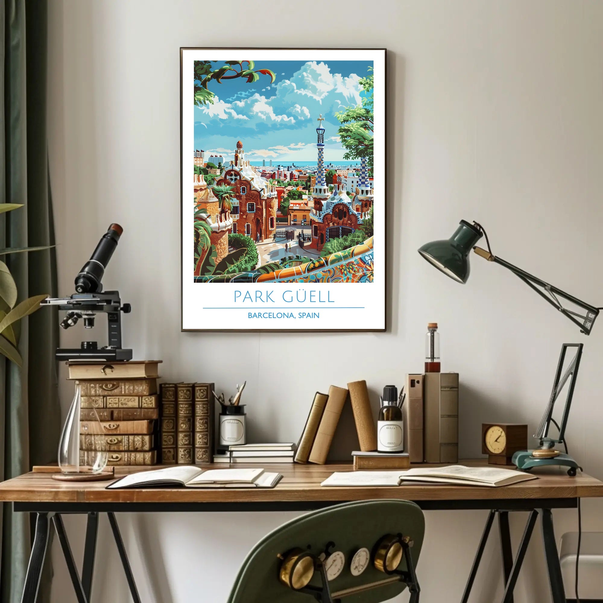 Park Güell Illustration Poster