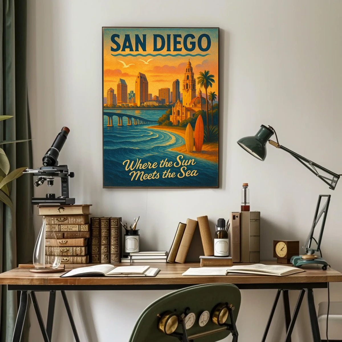 San Diego Where The Sun Meets The Sea Poster