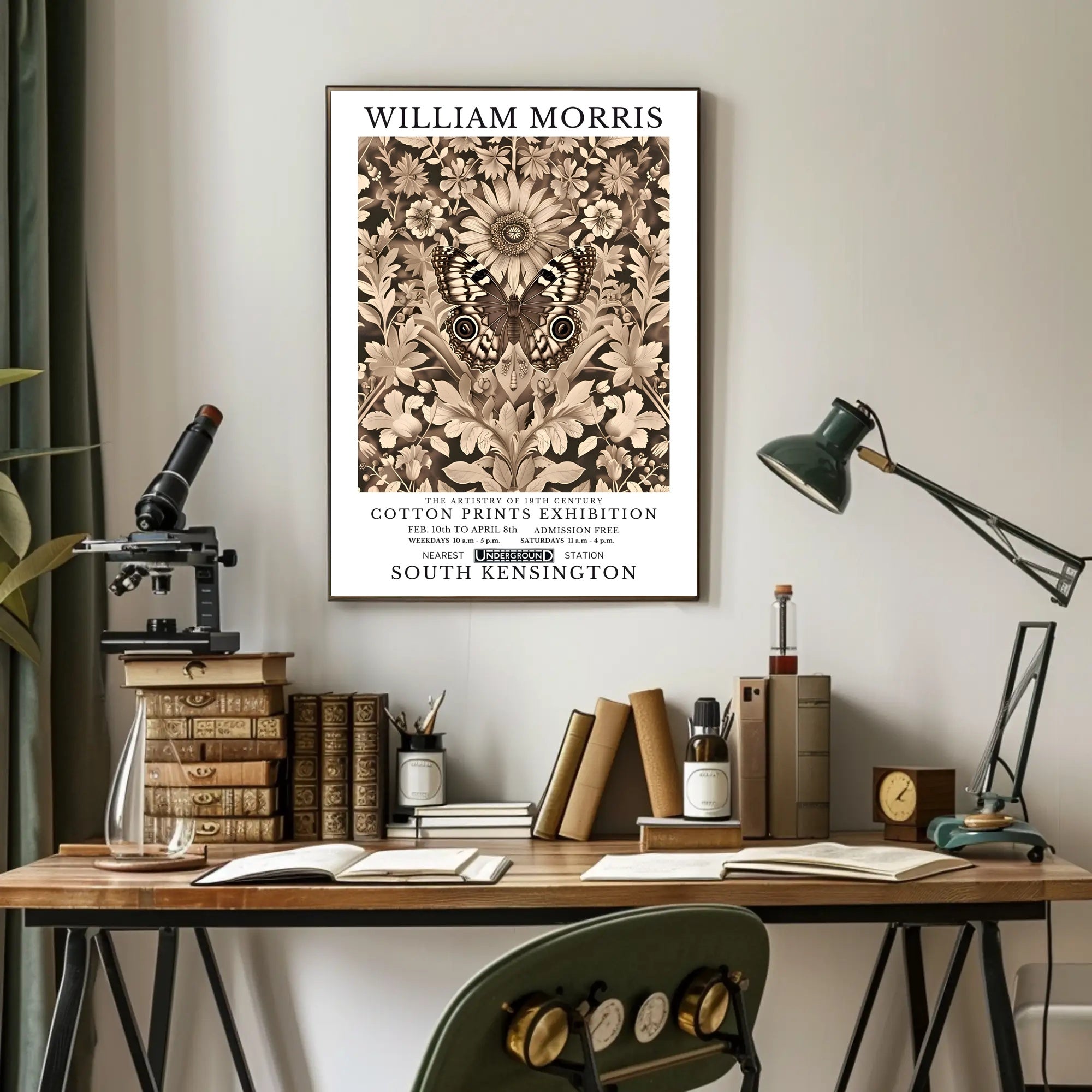 William Morris 19th Century Cotton Prints Poster