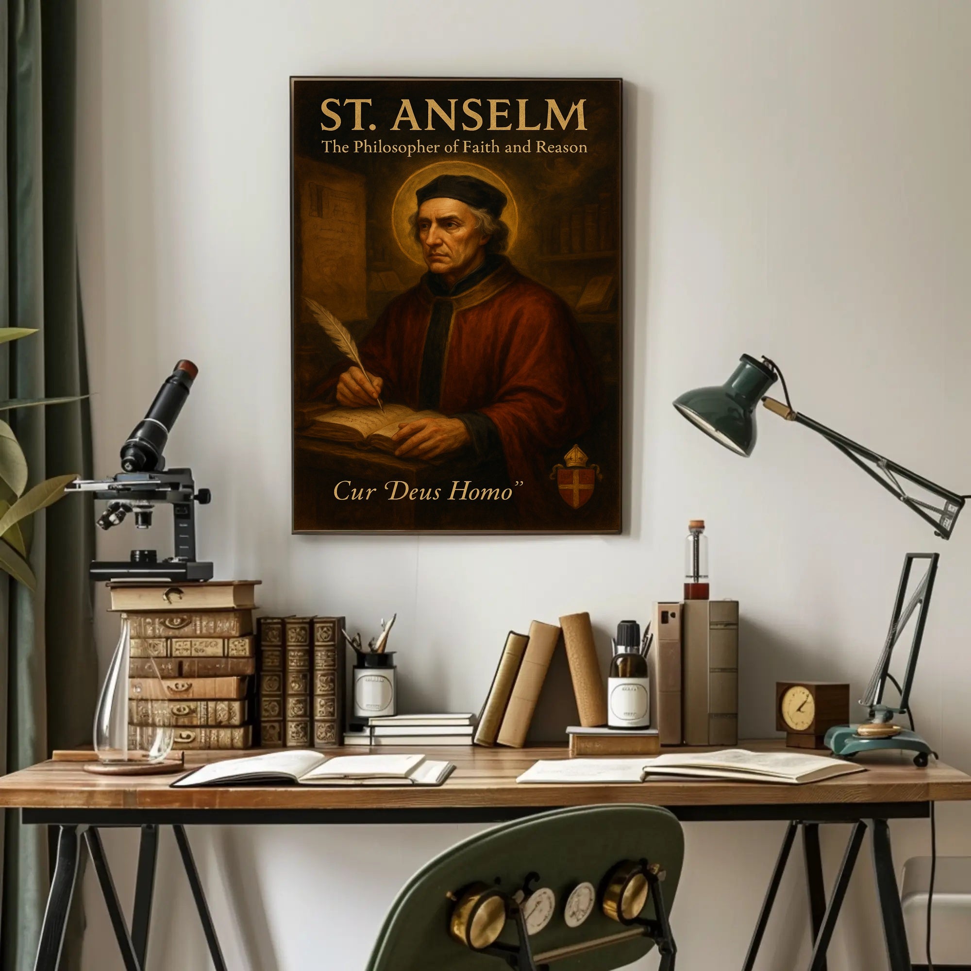St. Anselm Faith Reason Religious Cultural Heritage Poster PosterGoat