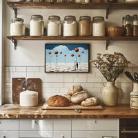 Surreal Trees in Desert Futuristic Sci-Fi Poster