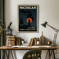 Michigan Great Lakes State Poster PosterGoat