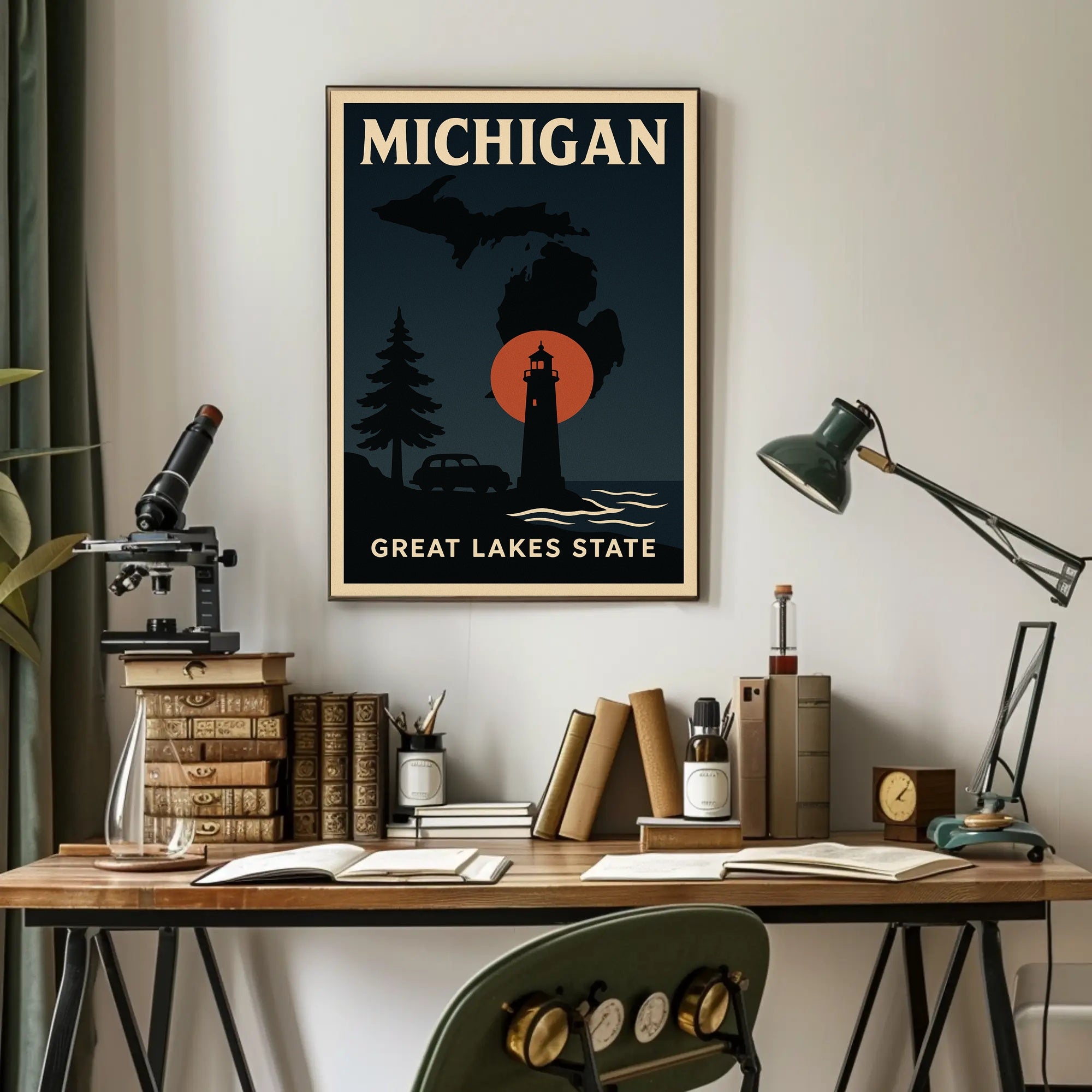 Michigan Great Lakes State Poster PosterGoat