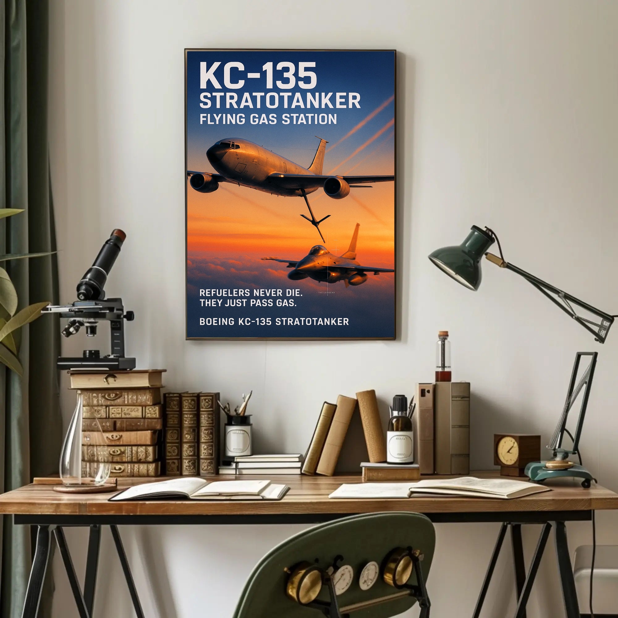 KC-135 Stratotanker Flying Gas Station Poster PosterGoat