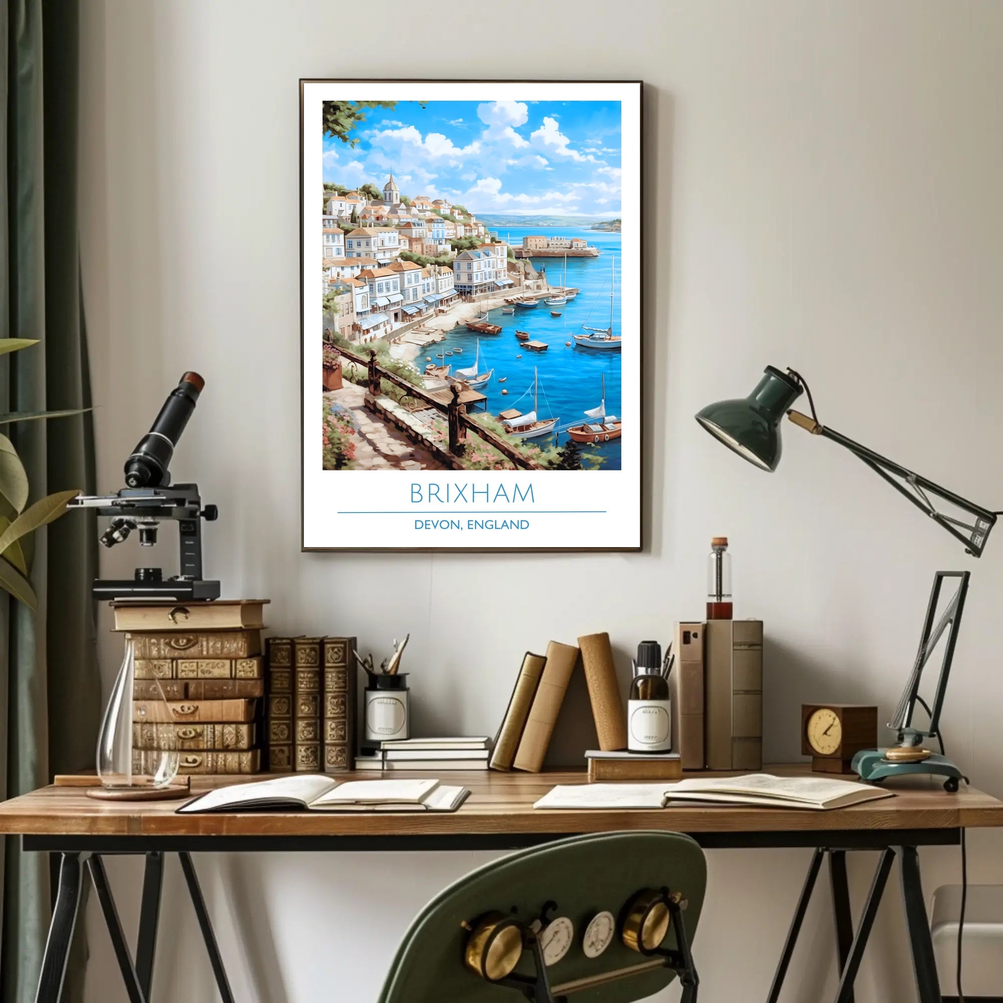Scenic View of Brixham Poster