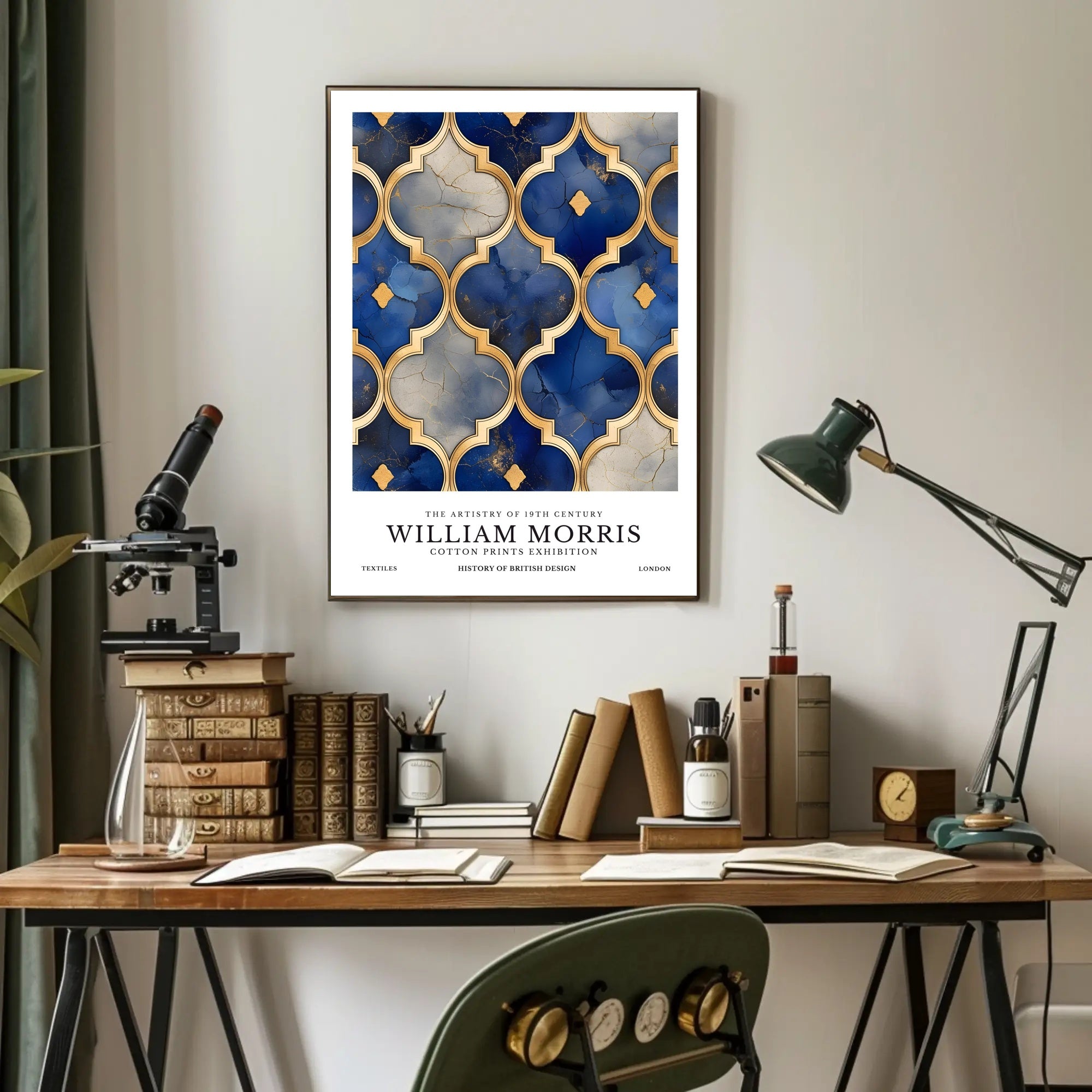 William Morris Cotton Prints Exhibition Poster