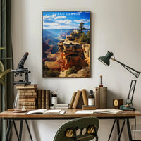 Grand Canyon Travel Poster Vintage Landscape Print