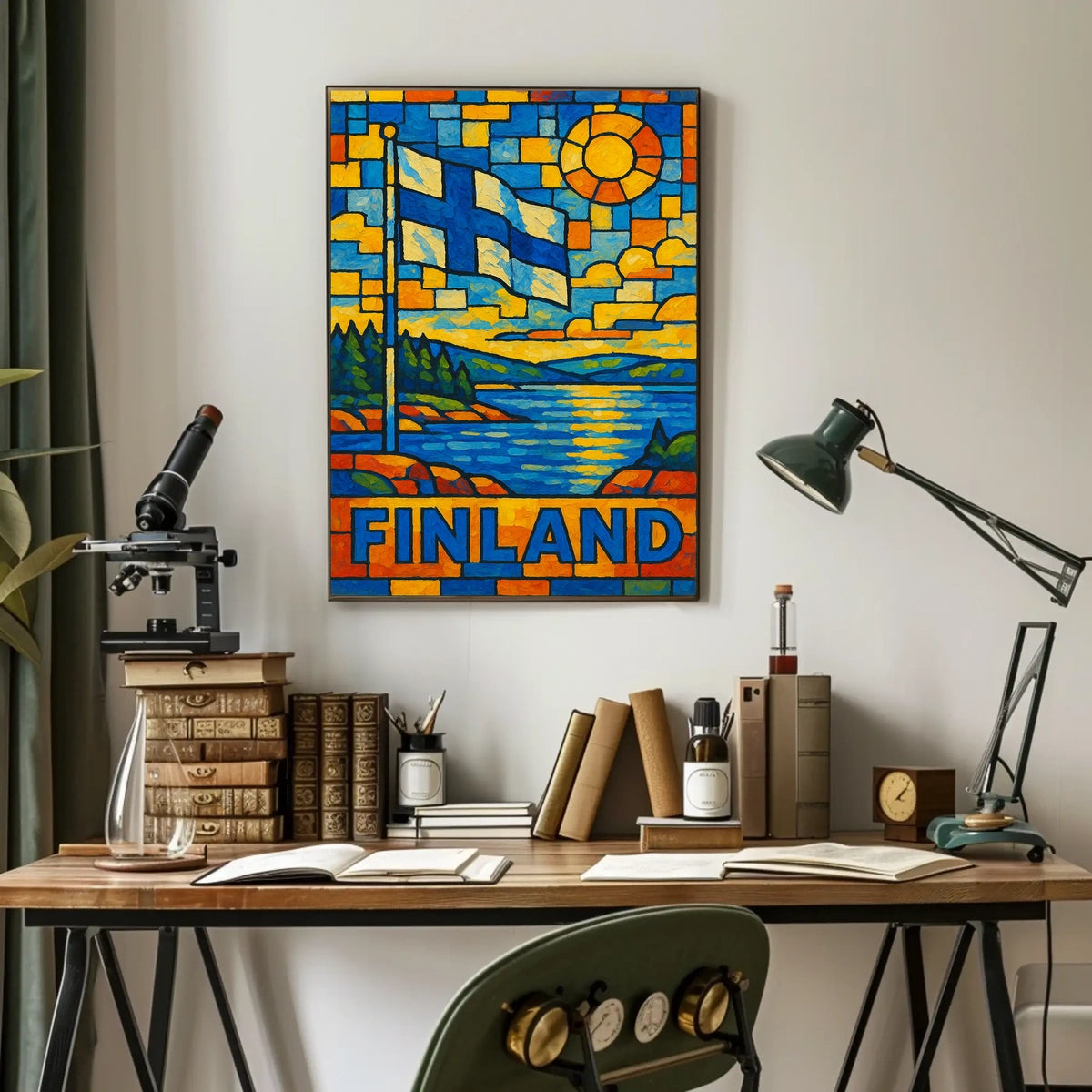 Finland In Vibrant Colors Poster