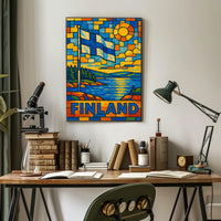 Finland In Vibrant Colors Poster