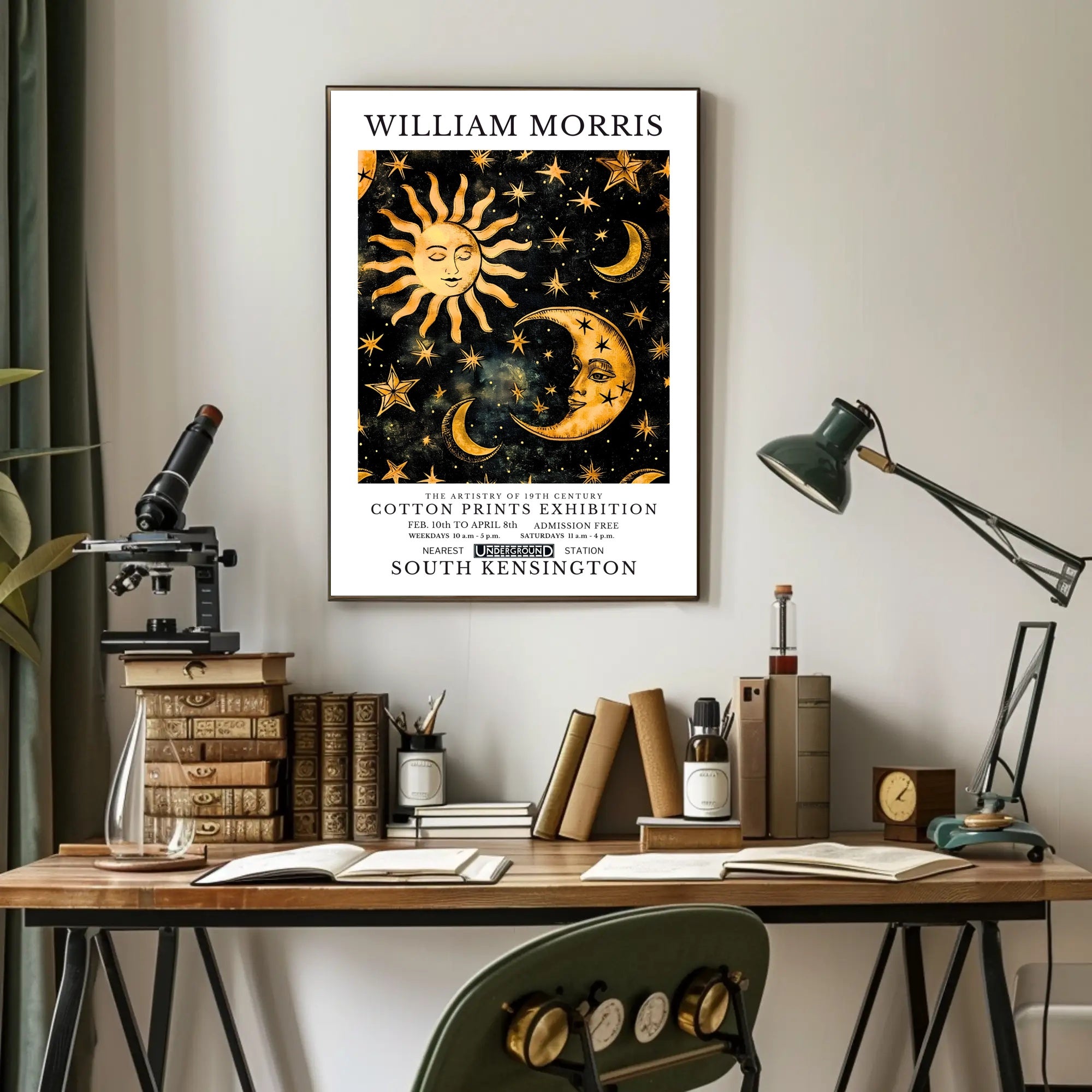 William Morris Cotton Prints Exhibition Poster