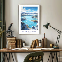 Blue Lagoon Escape: Icelandic Tranquility Travel Poster PosterGoat