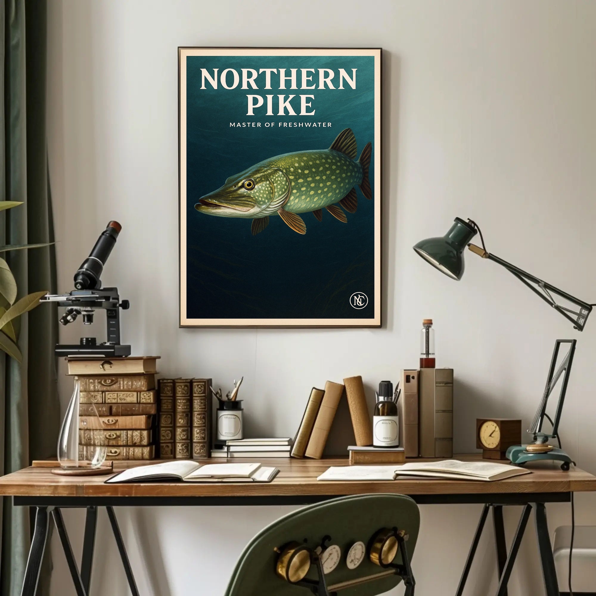 Northern Pike Master of Freshwater Poster PosterGoat