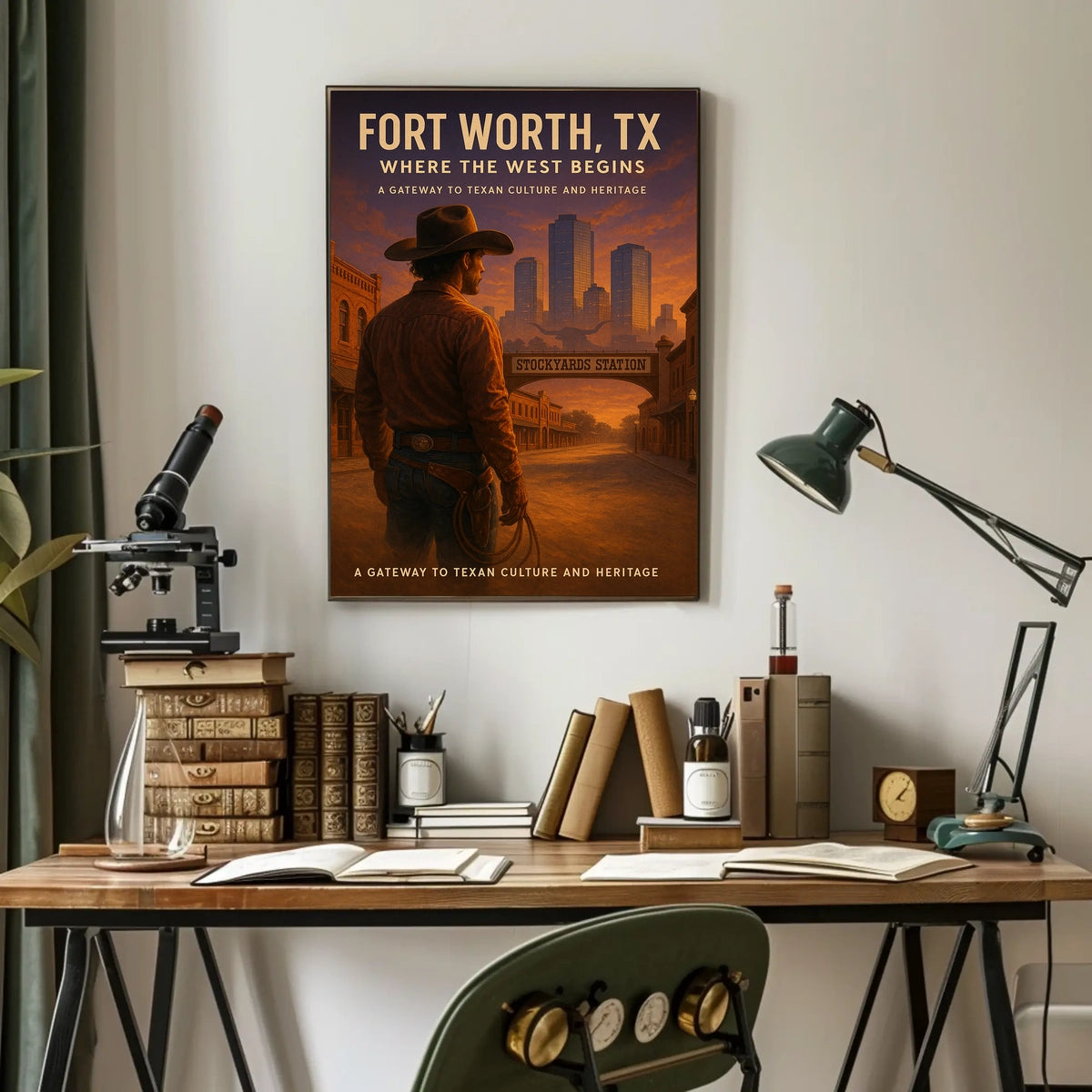 Fort Worth, TX Where the West Begins Poster