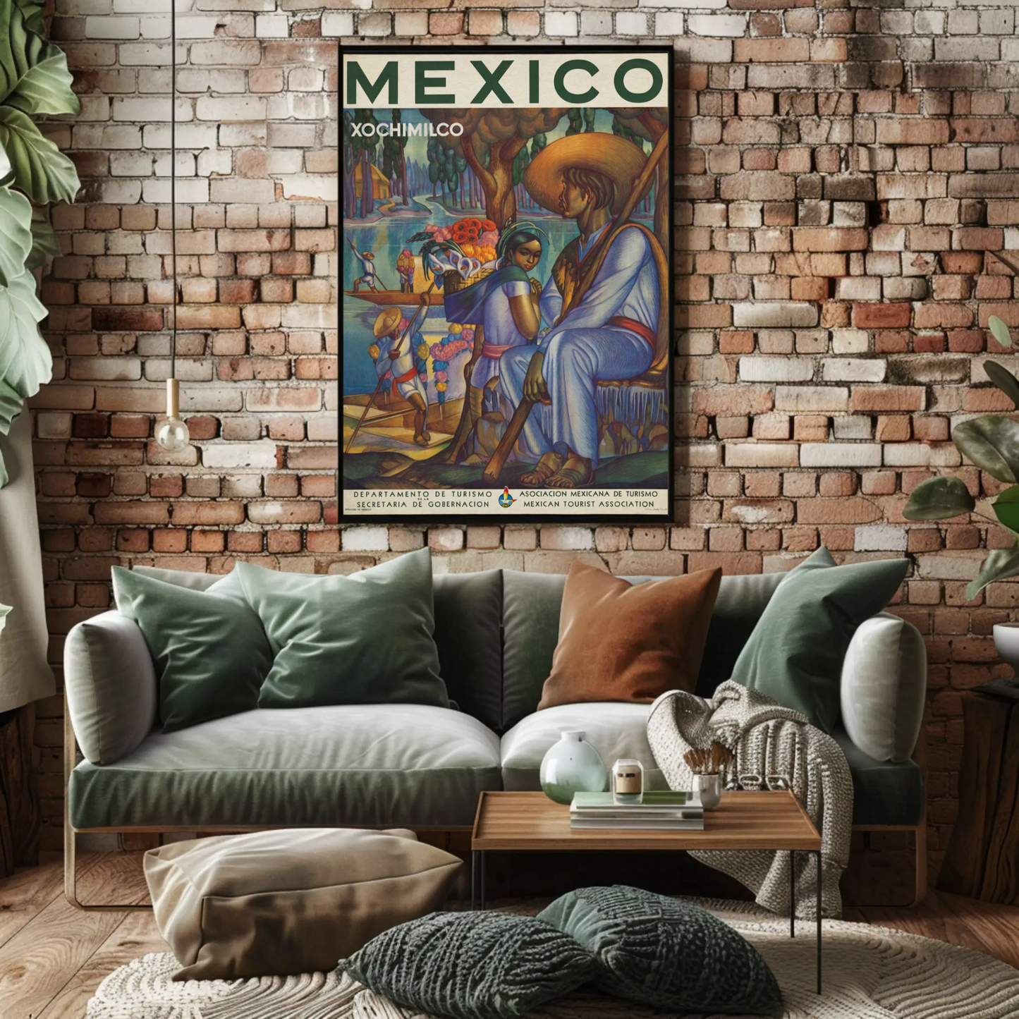 Xochimilco Vintage Poster Mexico Travel