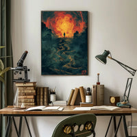 Fiery Surreal Vortex Fantasy or Mythology Poster PosterGoat