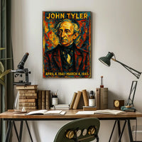 John Tyler 10th President of the United States Glitch Hop Art Poster
