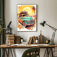 Vintage Road Trip Adventure Poster