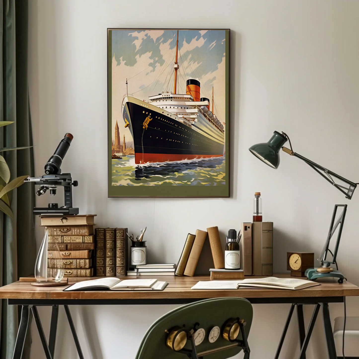 Ocean Liner Venice Skyline Maritime Poster Travel Poster