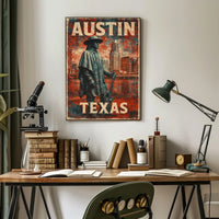 Austin Texas Tribute Wanderlust Poster