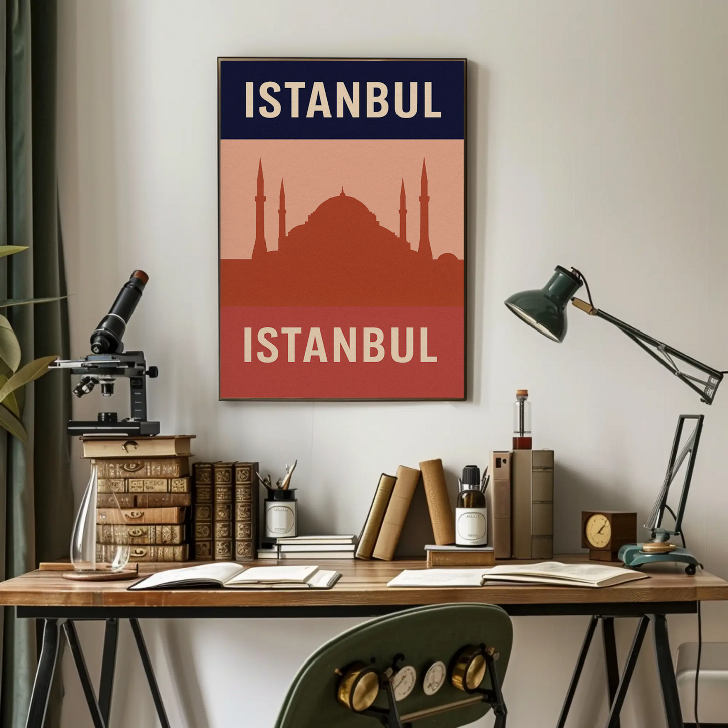 Istanbul Turkey Mosque Silhouette Minimal Poster