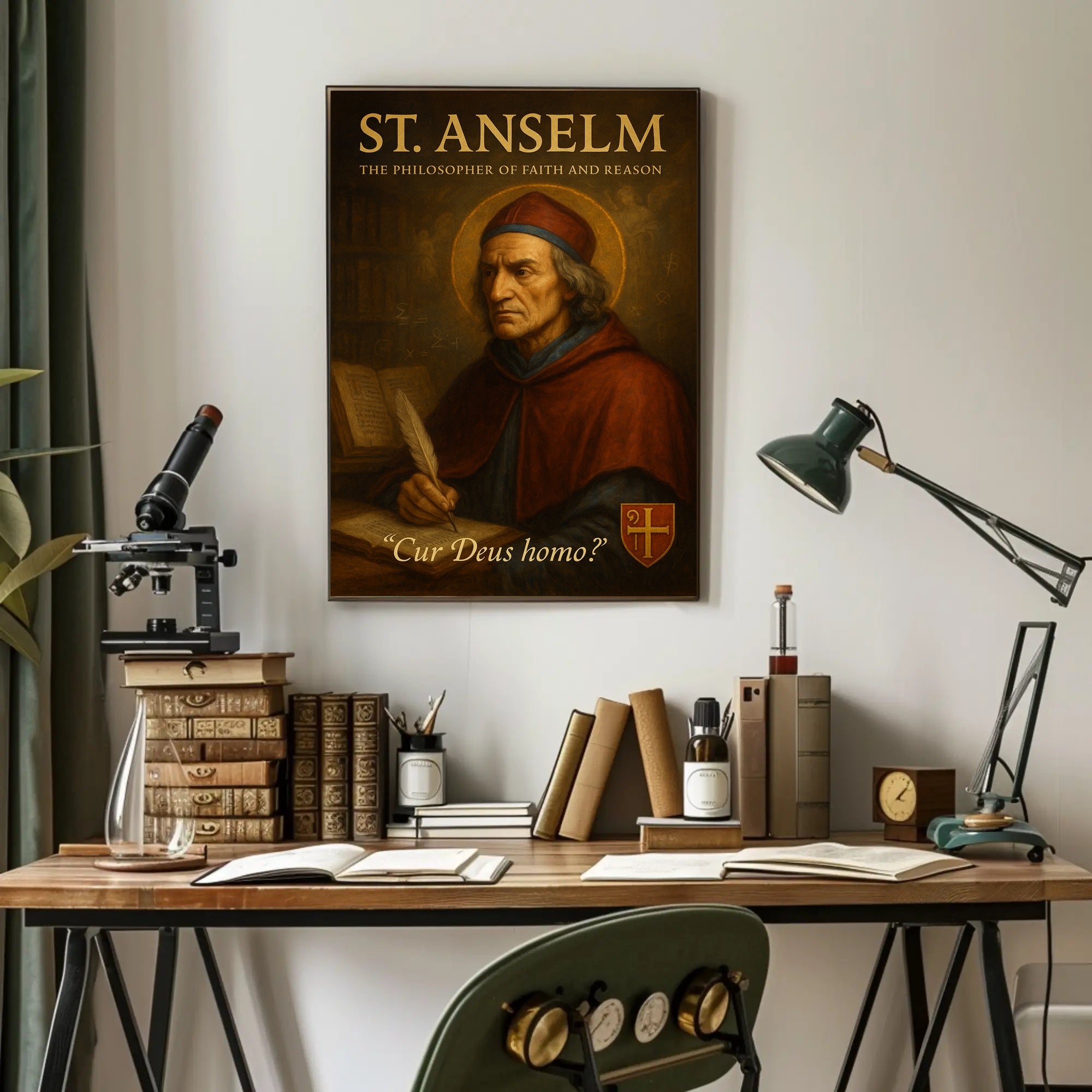 St. Anselm Scholar Portrait: Cultural Heritage Poster PosterGoat