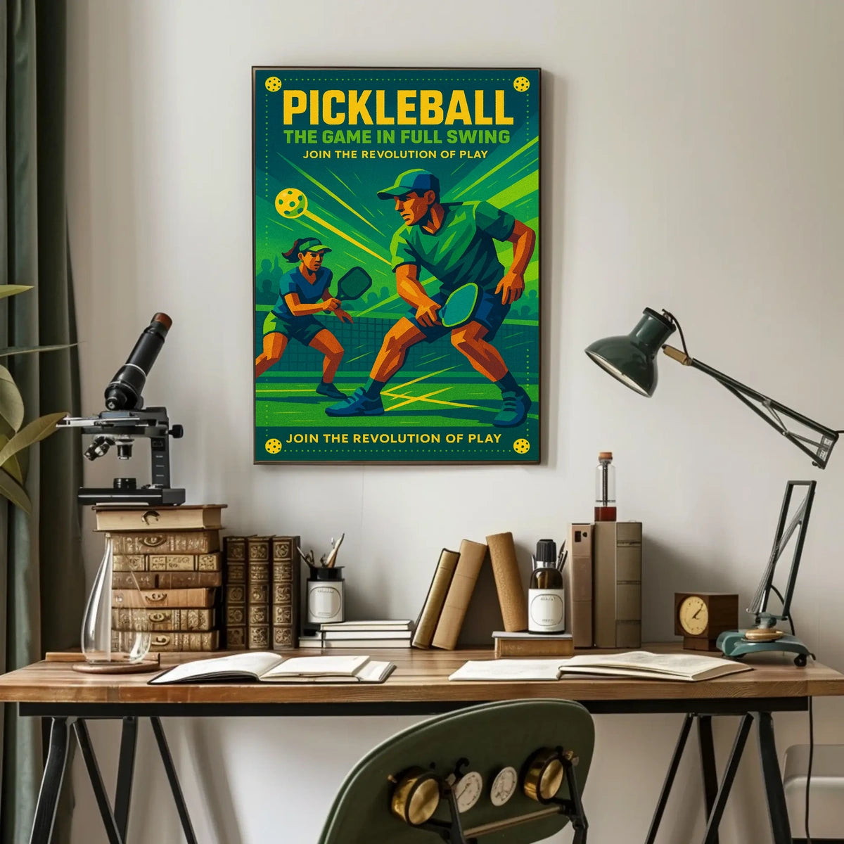 Pickleball The Game in Full Swing Poster