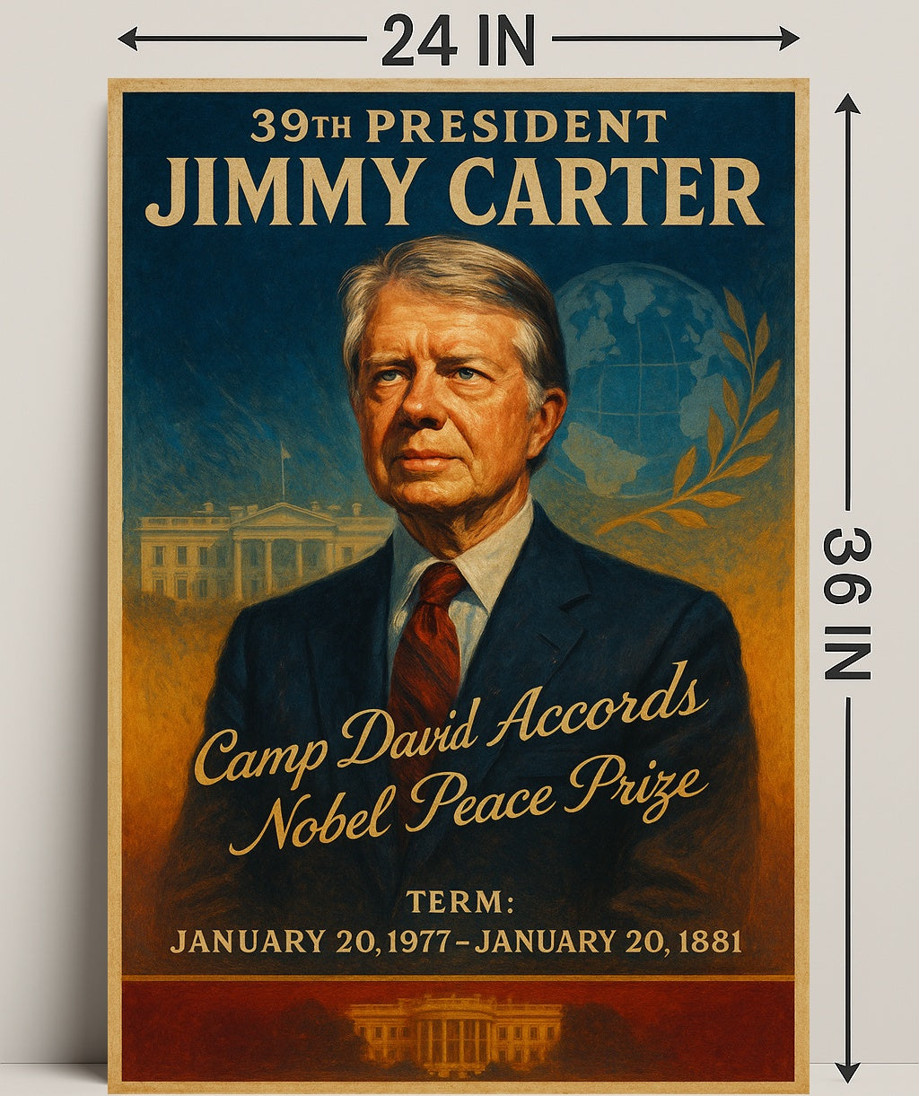 Jimmy Carter Legacy Vintage Presidential Poster