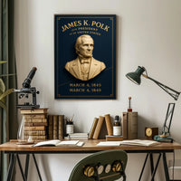 James K. Polk Vintage Historical Presidential Poster PosterGoat