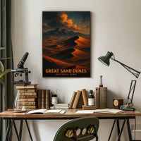 Great Sand Dunes National Park Vintage Home Decor Poster