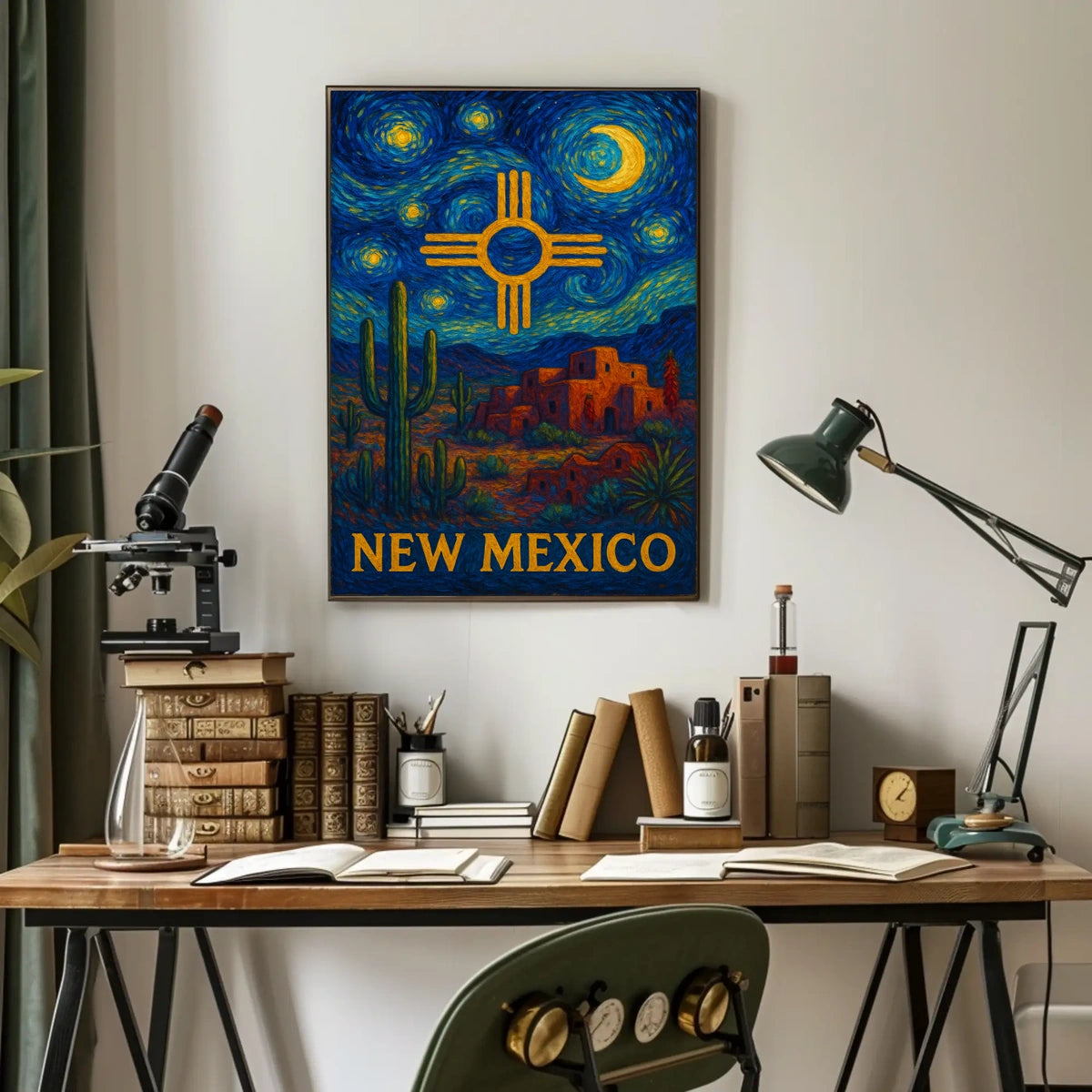New Mexico Starry Night Heritage Poster