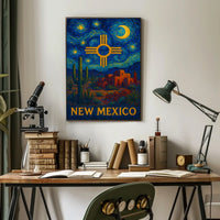 New Mexico Starry Night Heritage Poster