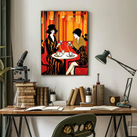 Vintage Café Society Travel Poster Art Print for Home Decor