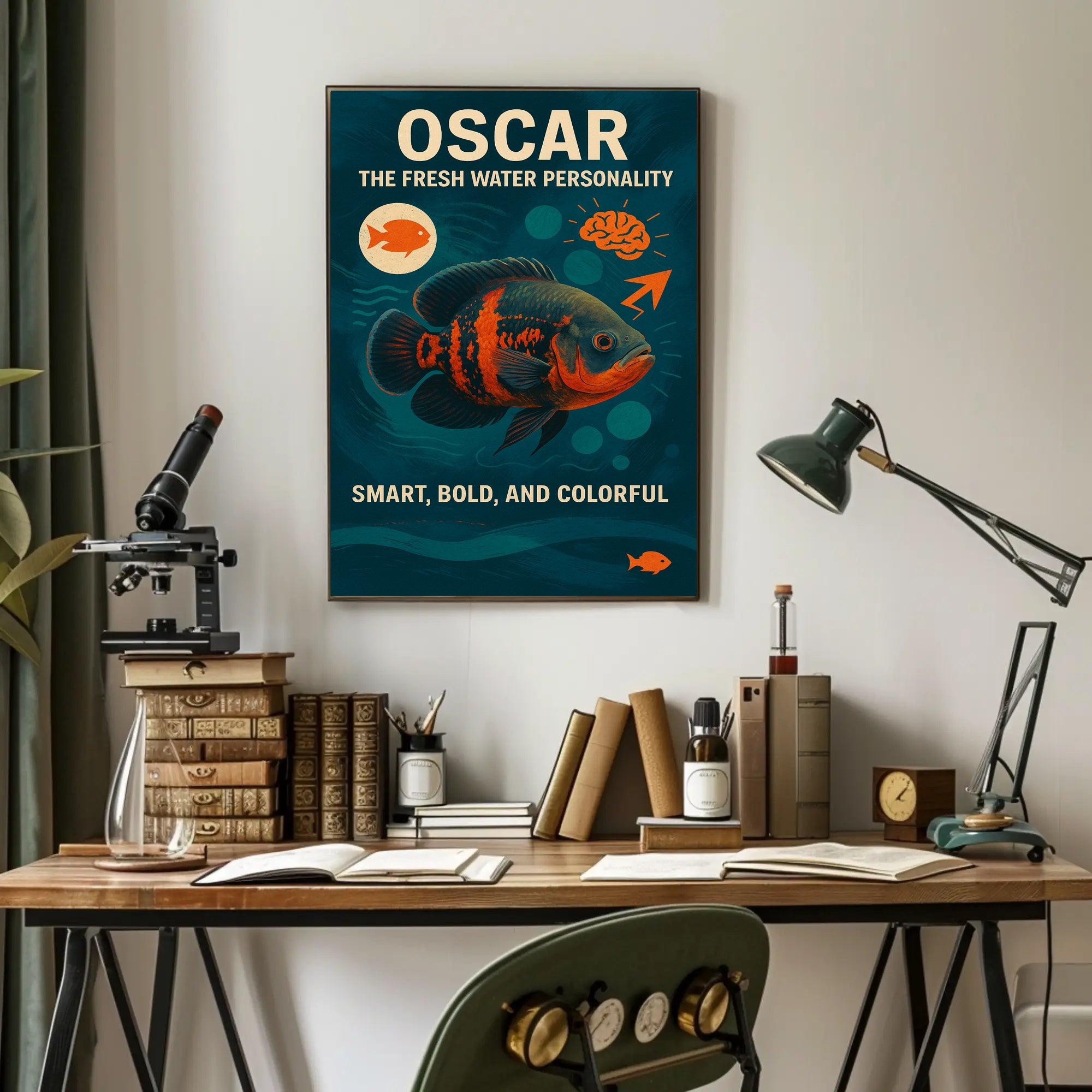 Oscar Fish Abstract Art for Animal Poster