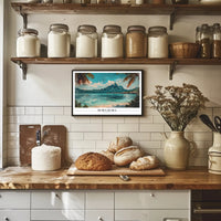 Bora Bora Vintage Travel Illustration Poster