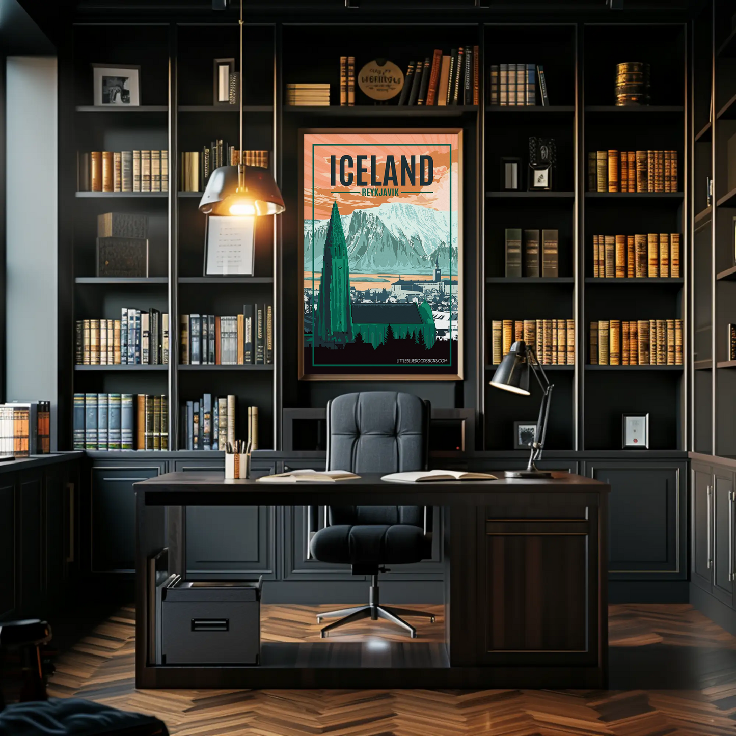 Reykjavik Iceland Travel Poster