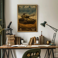 T92 Light Tank Military Recruitment Poster