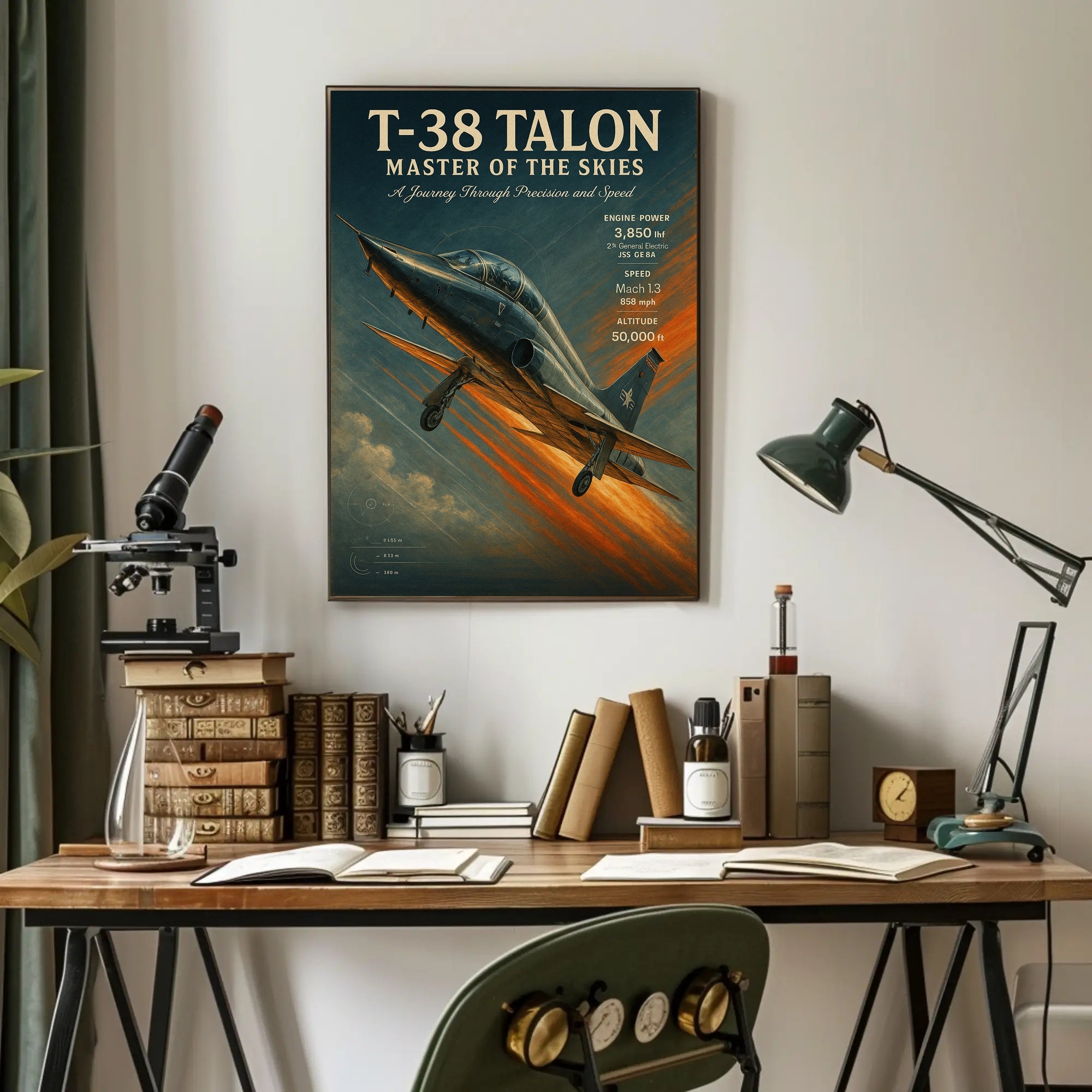 T-38 Talon Jet Vintage Military Recruitment Poster