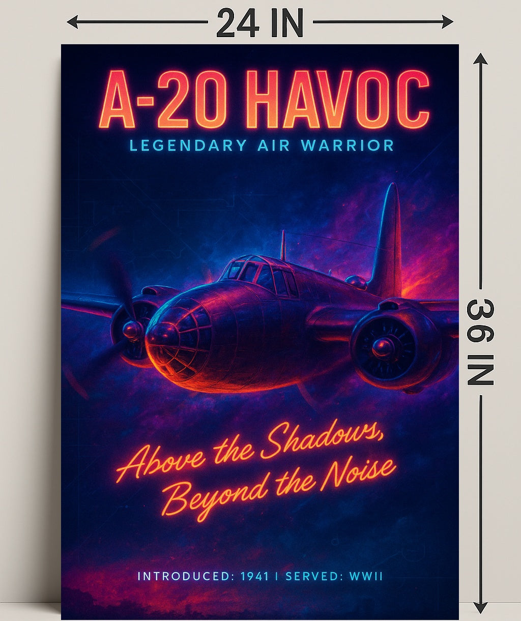 A-20 Havoc WWII Poster: Vintage Aircraft Art Collection
