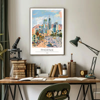 Phoenix Cityscape Poster PosterGoat