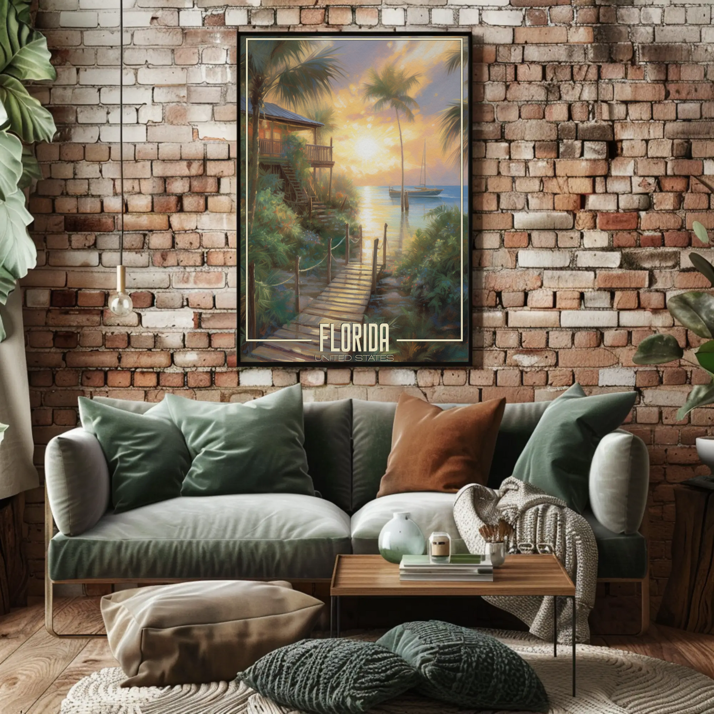 Florida Mansion Vintage Poster