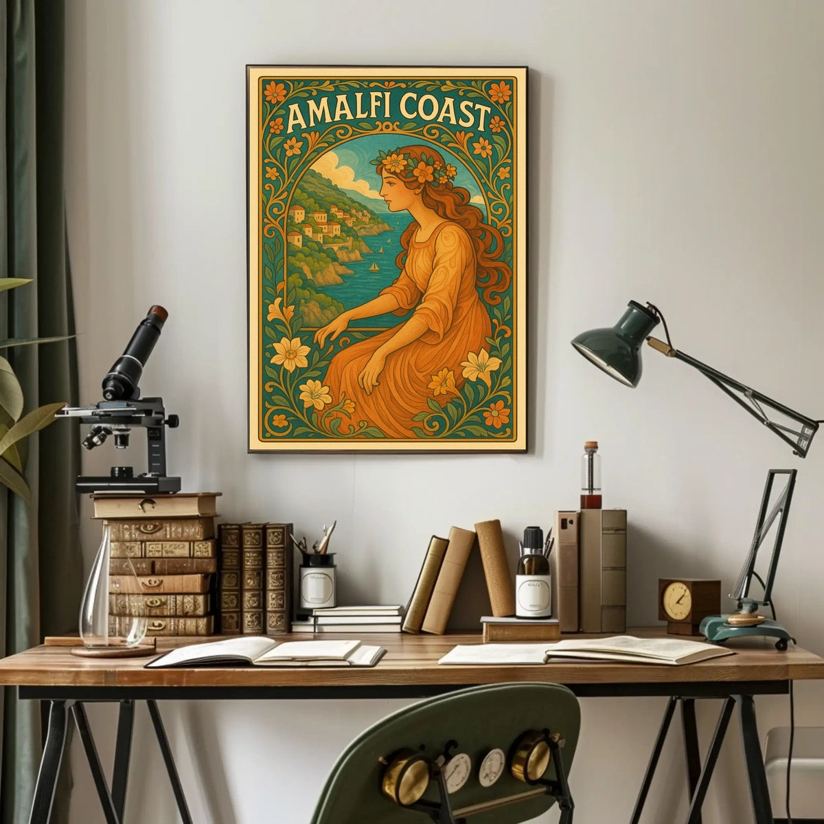 Amalfi Coast Vintage Vintage Poster