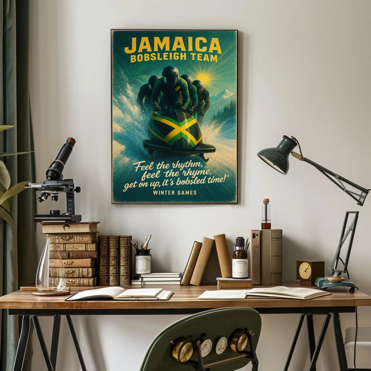 Jamaica Bobsleigh Team Winter Games Poster