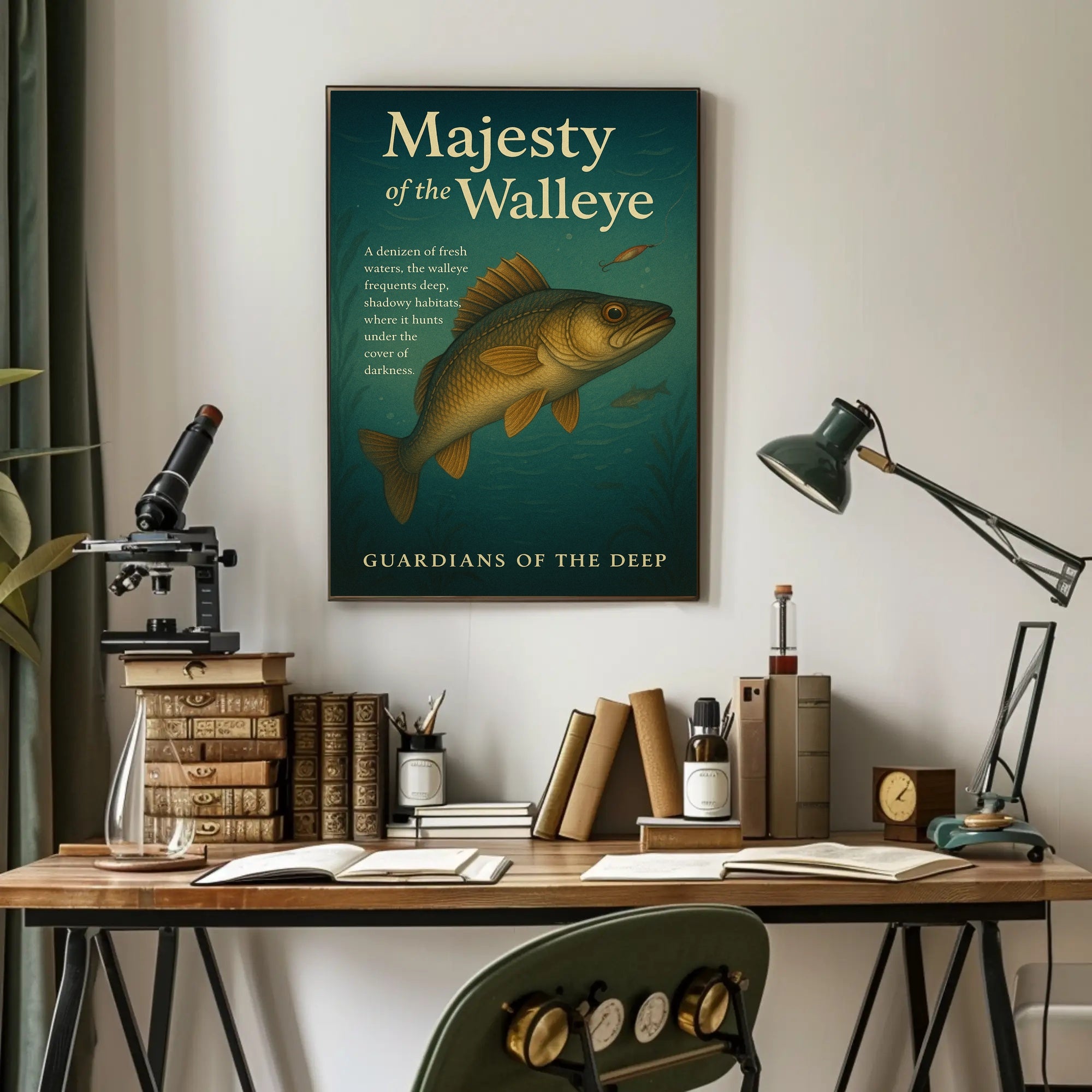Guardians of the Deep Walleye Animal Poster
