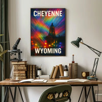Cheyenne Wyoming Scenic Minimalist Decor Lovers Poster