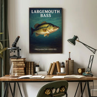Largemouth Bass Freshwater Species Poster PosterGoat