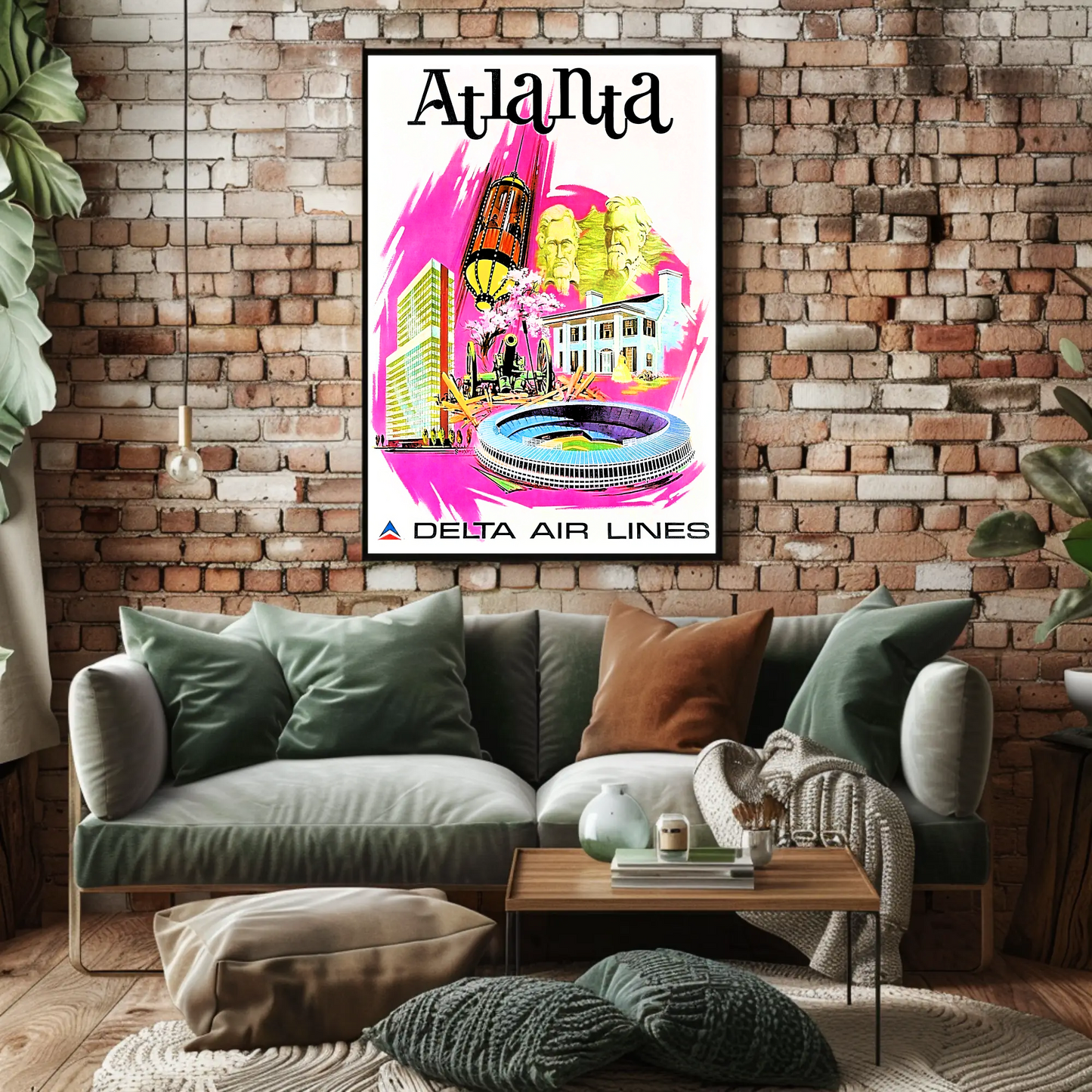 Atlanta Air Lines Travel Poster