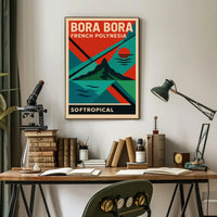 Bora Bora Retro Travel Poster PosterGoat