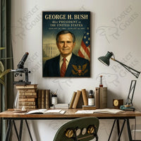 George H. Bush Presidential Vintage Poster