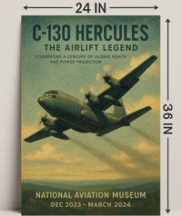 C-130 Hercules Airlift Legend Poster PosterGoat
