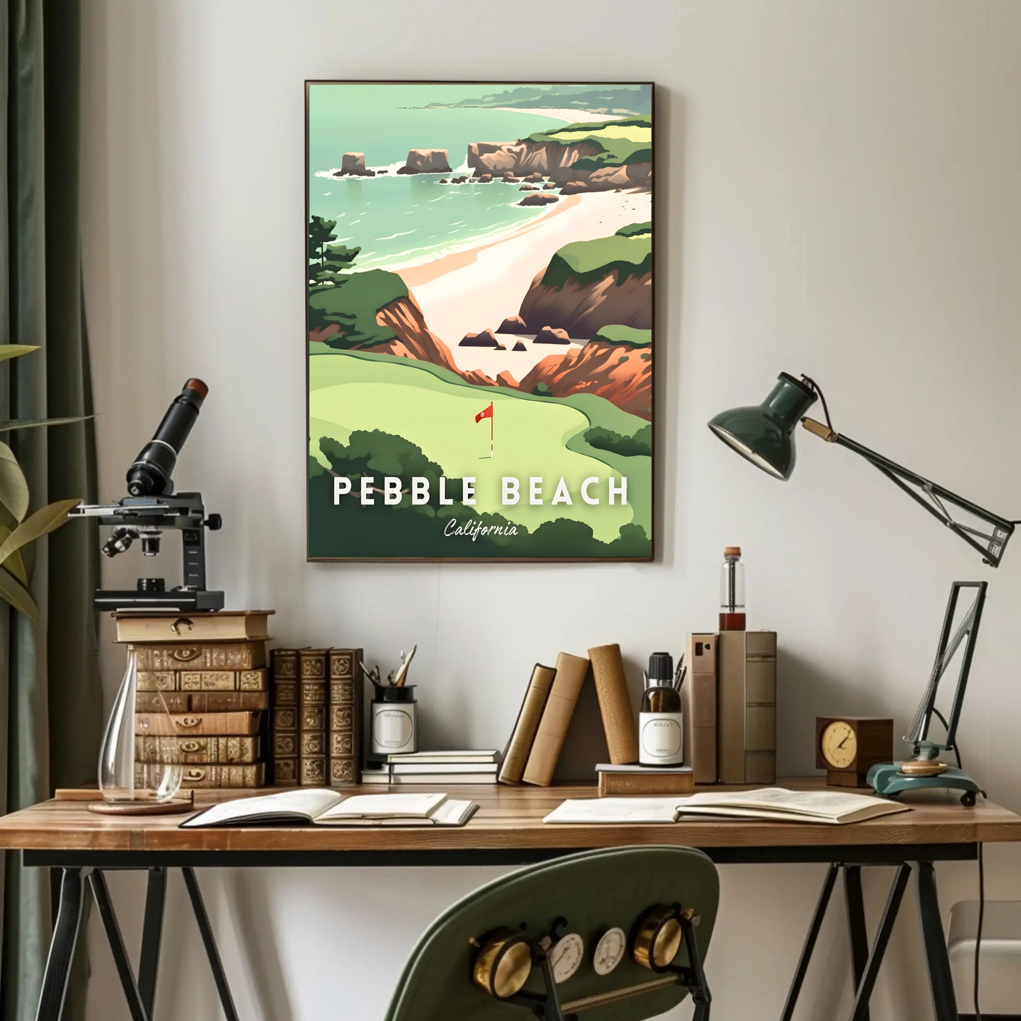 Pebble Beach Scenic Poster